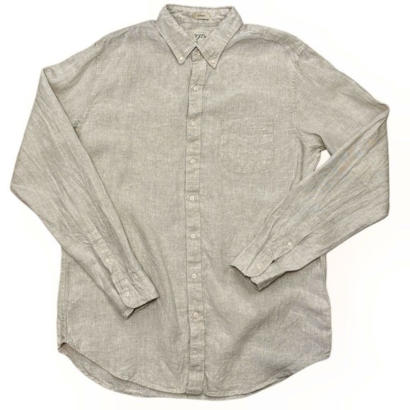 J. Crew Other - J.Crew Irish Linen Button-Down Shirt – Classic Fit – LT